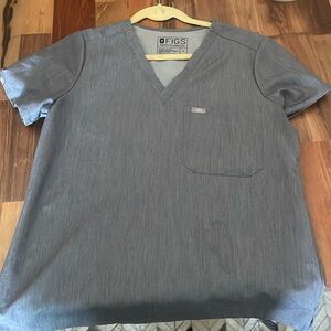 Figs scrub top - gray
